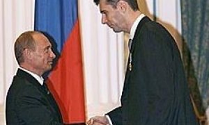 Владимир Путин: строго по центру