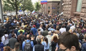 В Москве проходит акция протеста против снятия с выборов оппозиционных кандидатов