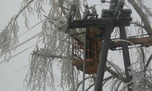 В Новгородской области из-за снегопада без света остались 10 тысяч человек
