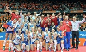 Российские волейболистки защитили титул чемпионок Европы