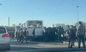 Видеозапись с бомбой на пути следования автобуса с беженцами была сделана в 2019 году