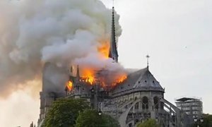 В Париже произошел пожар в знаменитом соборе Нотр-Дам де Пари