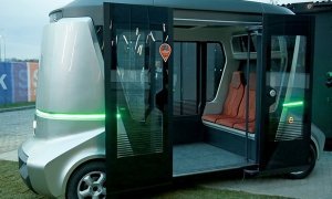 В «Сколково» представили беспилотный электроавтобус Matrёshka