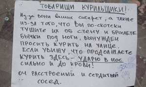 Сенаторы предложили запретить курение в лифтах и около подъездов