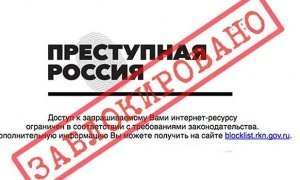 Заблокированный сайт «Преступная Россия» пожаловался на нарушения регламента