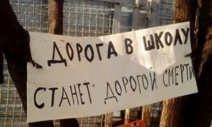 Жители Раменок, протестующие против строительства дороги, попросили помощи у Путина