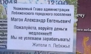 Жители поселка под Петербургом попросили мэра «воровать медленнее»  