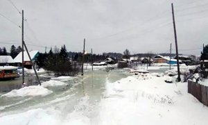В Красноярском крае из-за аномально теплой зимы началось наводнение
