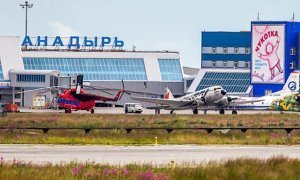 В аэропорту Анадыря самолет Ан-26 выкатился за пределы ВПП