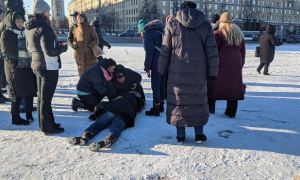 В Петербурге во время записи ролика в поддержку президента одной из участниц съемок стало плохо