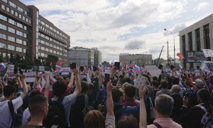 Митинг с требованием допустить на выборы в Мосгордуму независимых кандидатов собрал более 22 тысяч человек