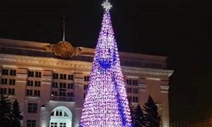 В центре Кемерово установили новогоднюю елку за 18 млн рублей