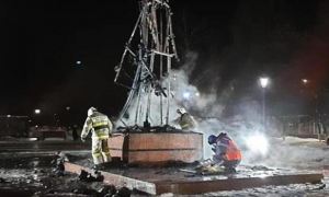 В Татарстане дети играли с Вечным огнем и спалили «огнеупорный» памятник воину-освободителю