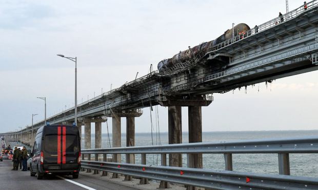 Amid Ukrainian taunts, Russia scrambles to salvage Crimean Bridge after fiery explosion