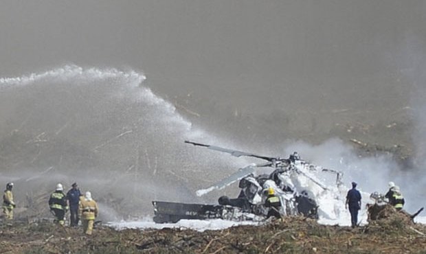 В Рязанской области потерпел крушение вертолет "Ночной охотник". Один пилот погиб