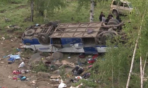 В Забайкальском крае разбился автобус с паломниками. Погибли 13 человек