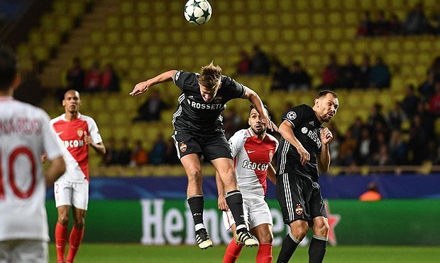 «Монако» забил три безответных мяча ЦСКА в матче группового этапа Лиги чемпионов