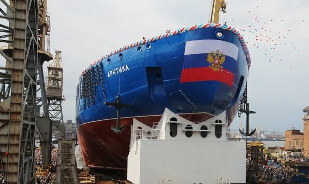 В Петербурге спустили на воду самый мощный в мире ледокол