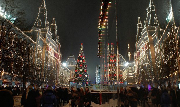 Мэрия Москвы потратит около миллиарда рублей на украшение города к Новому году