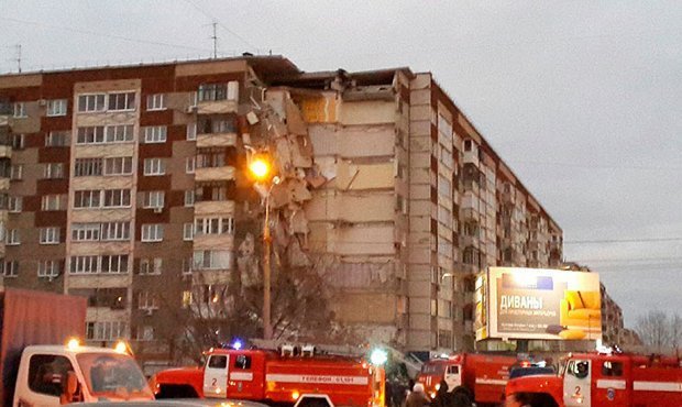 В Ижевске в результате взрыва газа обрушился 9-этажный дом