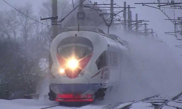 Сильная метель в центральной части России задержала три поезда «Сапсан»