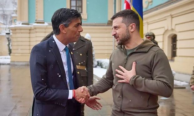 Премьер Британии Риши Сунак приехал в Киев и встретился с президентом Зеленским