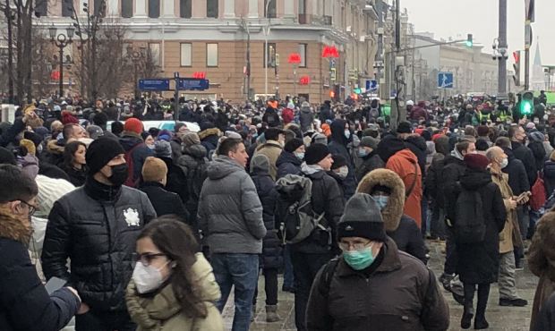 На московском митинге в поддержку Навального насчитали от 15 до 40 тысяч человек