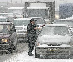 Москву занесло по самые колеса