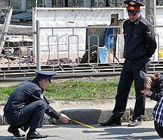 Полицию накрыло взрывной волной